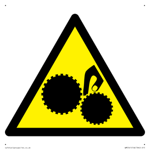 Warning Trapped hand Symbol